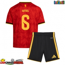 Camisa de Futebol Bélgica Axel Witsel #6 Equipamento Principal Infantil Mundo 2026 Manga Curta (+ Calças curtas)